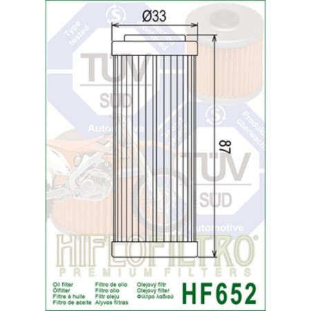 Filtr oleju HF652