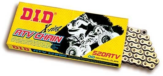 Łańcuch DID 520atv-100 (100 ogniw) złoty