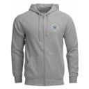 Bluza casual THOR zip up badge htr gray S