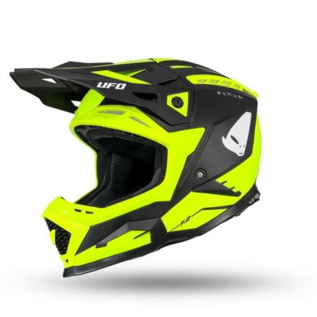 Kask echus UFO czarny/żółty fluo L