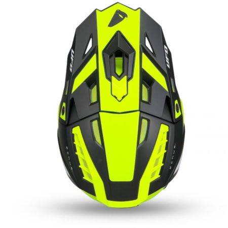 Kask echus UFO czarny/żółty fluo L