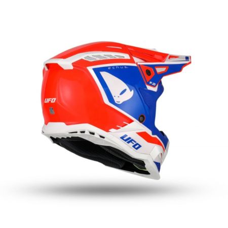 Kask echus UFO czerwony/niebieski/biały L