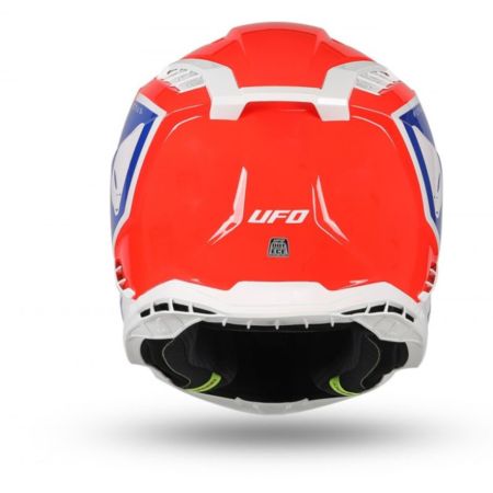 Kask echus UFO czerwony/niebieski/biały L