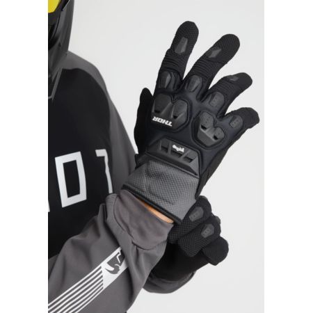 Rękawiczki THOR TERRAIN BLACK/CHARCOAL czarne XS