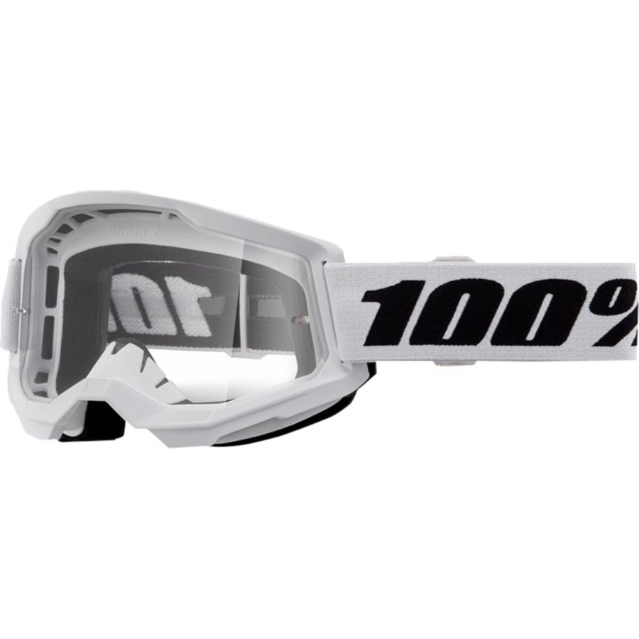 Gogle 100% STRATA 2 white clear