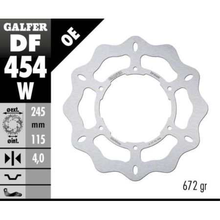 Tarcza hamulcowa GALFER WAVE 245 MM YAMAHA XTZ 750