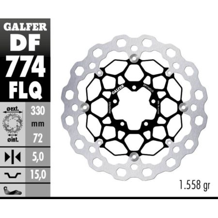 Tarcza hamulcowa GALFER CUBIQ 330 MM DUCATI 1098