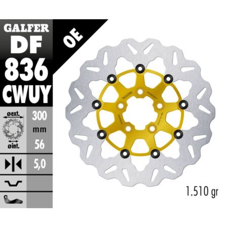 Tarcza hamulcowa GALFER WAVE 300 MM HARLEY 1750