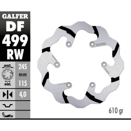 Tarcza hamulcowa GALFER WAVE 245 MM YAMAHA WR 250