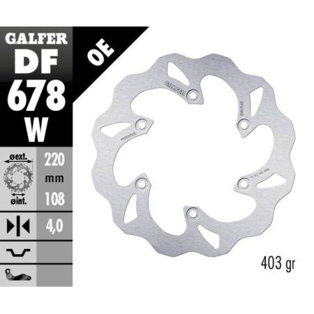 Tarcza hamulcowa GALFER WAVE 220 MM AJP PR4 125