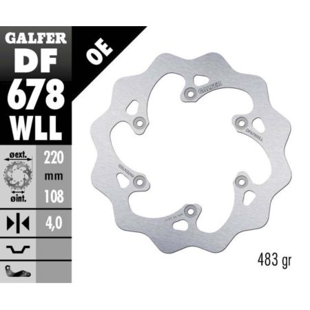 Tarcza hamulcowa GALFER WAVE 220 MM AJP PR4 125
