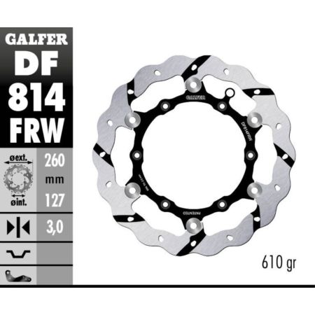 Tarcza hamulcowa GALFER WAVE 260 MM BETA EVO 250