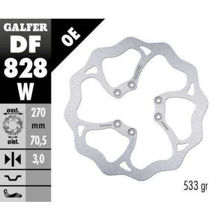 Tarcza hamulcowa GALFER WAVE 270 MM TM RACING 125