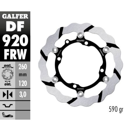 Tarcza hamulcowa GALFER WAVE 260 MM SHERCO SE 250