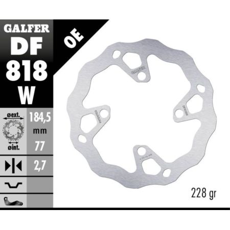 Tarcza hamulcowa GALFER WAVE 184 MM BETA EVO 125