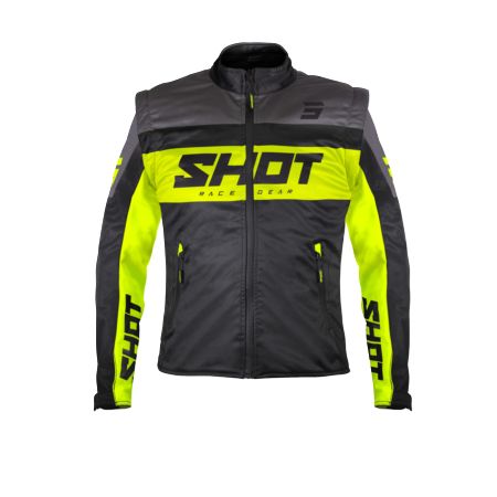 Kurtka SHOT SOFTSHELL LITE BLACK_NEON_YELLOW 3XL