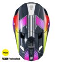 Kask SHOT LITE RACING BLUE_NEON_YELLOW_PEARLY XS