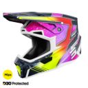Kask SHOT LITE RACING BLUE_NEON_YELLOW_PEARLY S