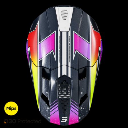 Kask SHOT LITE RACING BLUE_NEON_YELLOW_PEARLY S