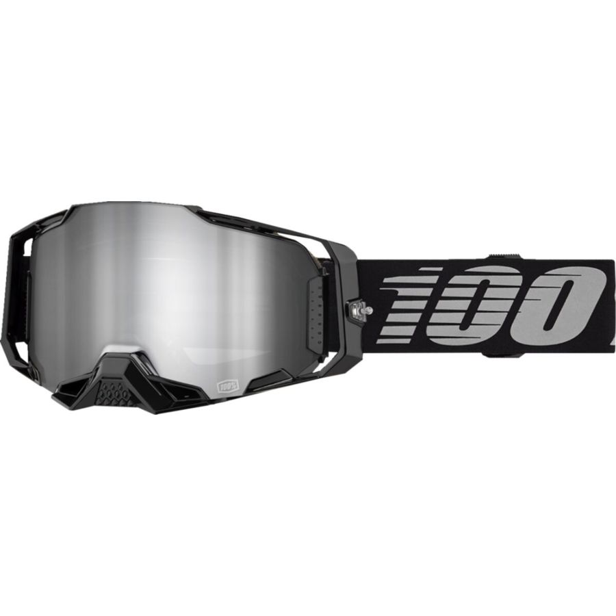Gogle 100% ARMEGA black mirror silver