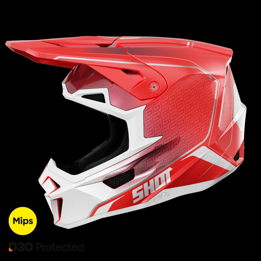 Kask SHOT LITE CHALLENGER RED_PEARLY XL