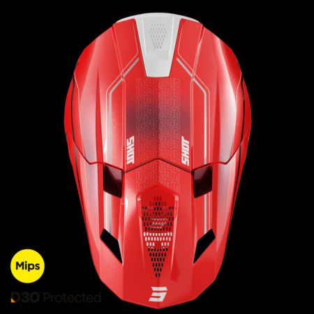 Kask SHOT LITE CHALLENGER RED_PEARLY XL