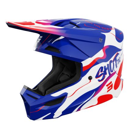 Kask SHOT FURIOUS KID BEAST BLUE_RED_GLOSSY YS