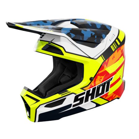 Kask SHOT FURIOUS KID FLASH BL_NEON_YELL_GLOSSY YS