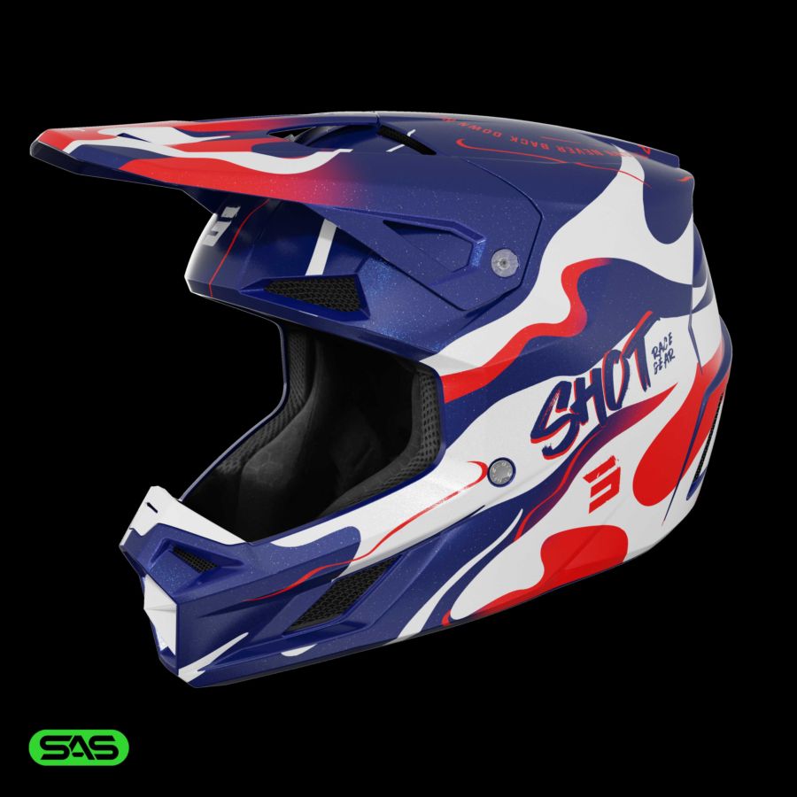 Kask SHOT SPEED BEAST BLUE_RED_PEARLY S