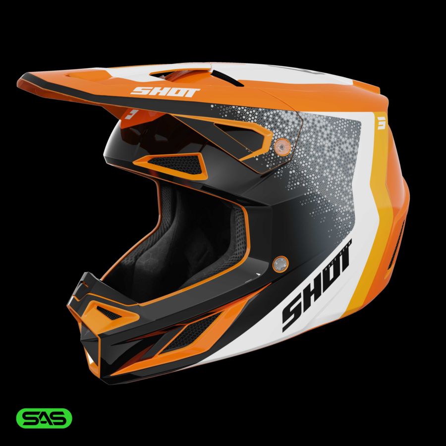 Kask SHOT SPEED HYBRID ORANGE_GLOSSY XL