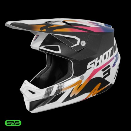 Kask SHOT SPEED WAVE BLACK_WHITE_PEARLY XS