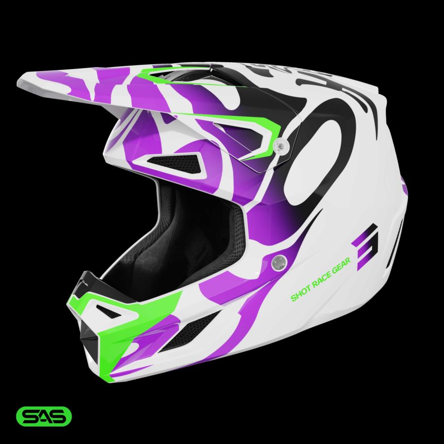 Kask SHOT SPEED KID GHOST PURPLE_GLOSSY YL