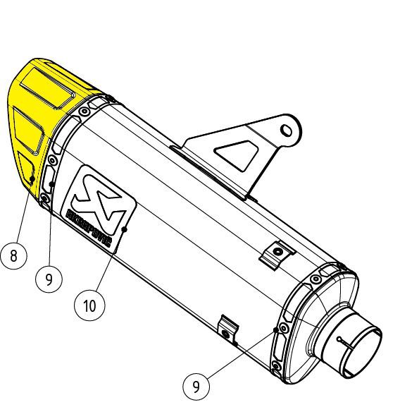 Zaślepka wydechu AKRAPOVIC YAMAHA YZF-R7 ABS