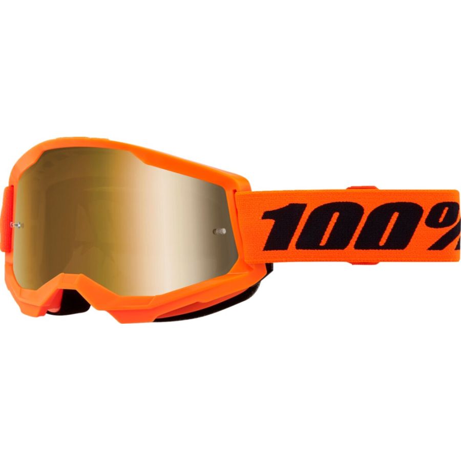 Gogle 100% STRATA 2 orange - mirror gold