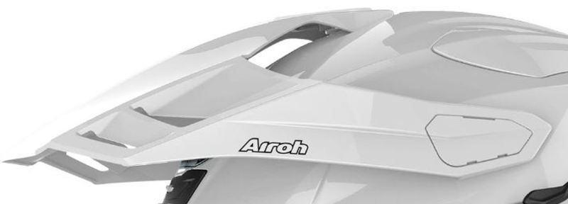 Daszek kasku AIROH COMMANDER white gloss
