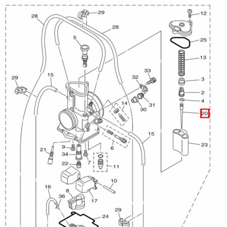OEM YAMAHA 28414116k400 iglica yz 125