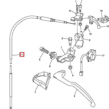 OEM YAMAHA linka ciepłego ssania yz 250 f 04-08