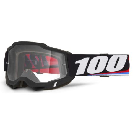 Gogle 100% ACCURI 2 SUPERDOME BLACK MIRROR CLEAR