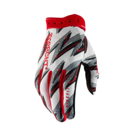 Rękawiczki 100% RIDEFIT WHITE/RED S