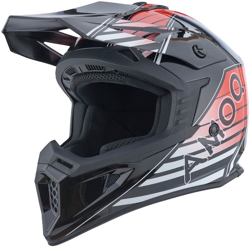 Kask AMOQ METEOR V2 AXIS BLACK/RED GLOSS XS