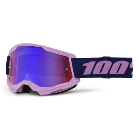 Gogle 100% STRATA 2 PURPLE MIRROR BLUE/RED