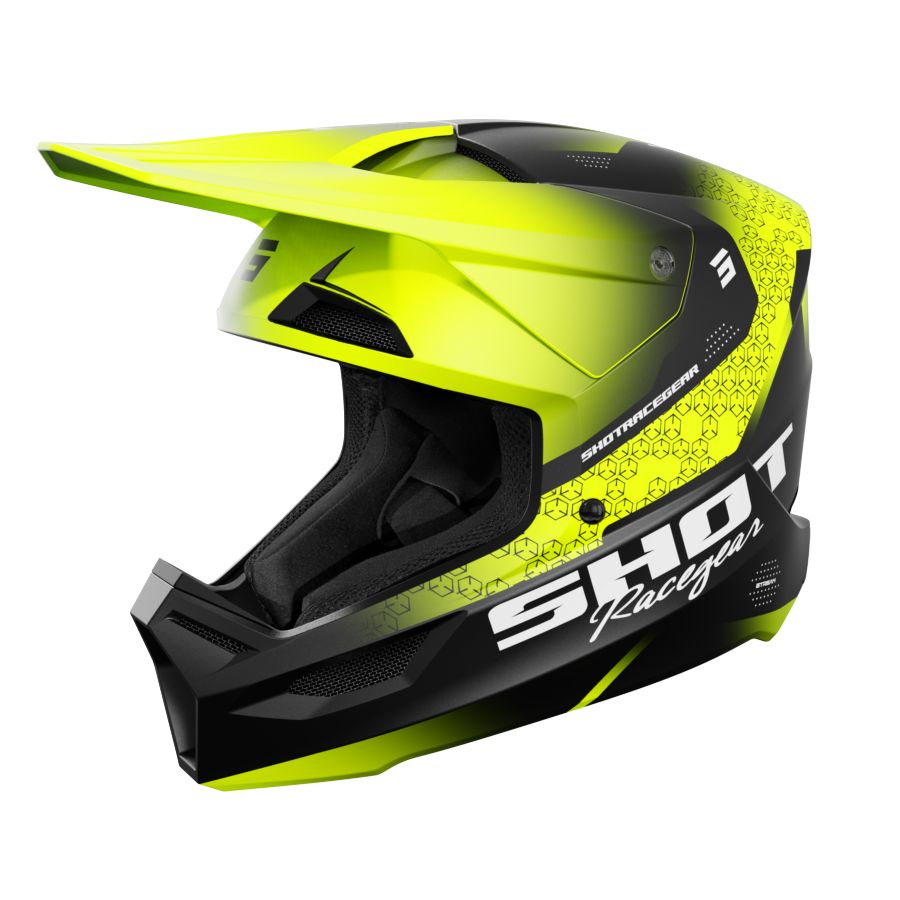Kask SHOT FURIOUS STREAM NEON YELLOW MATT XS