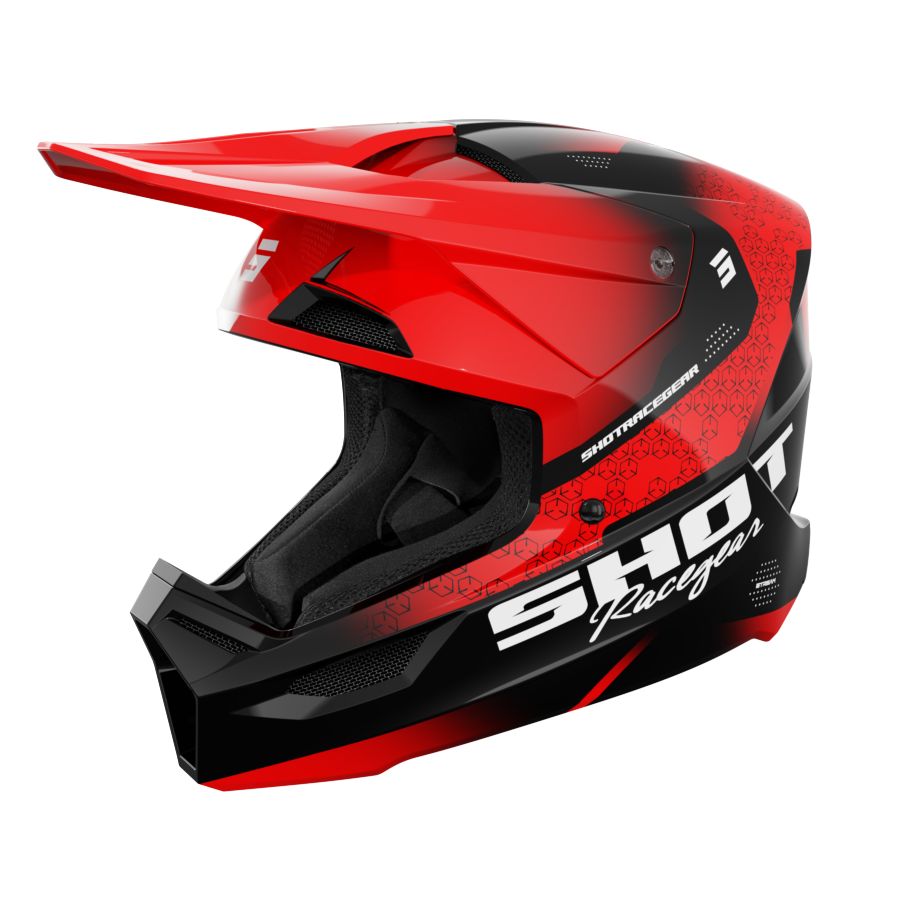 Kask SHOT FURIOUS STREAM RED GLOSSY XS