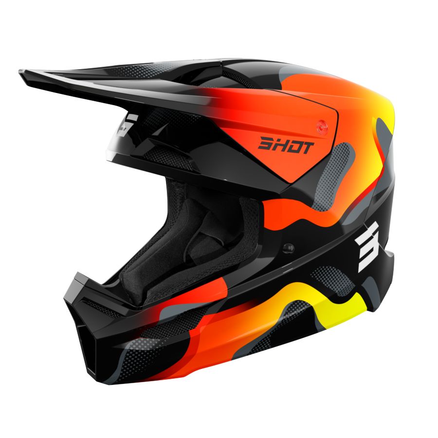 Kask SHOT FURIOUS ZEBRA NEON YELLOW GLOSSY XS