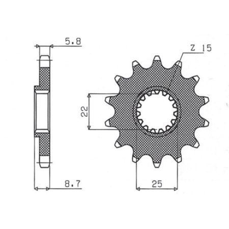 Zębatka przednia SUNSTAR 1248 12 KTMsx/esc 91-22