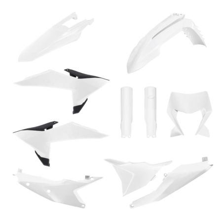 Zestaw plastików POLISPORT WHITE KTM EXC 300 TBI