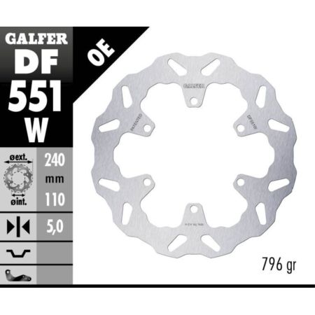 Tarcza hamulcowa GALFER WAVE 240MM ROYAL ENFIELD