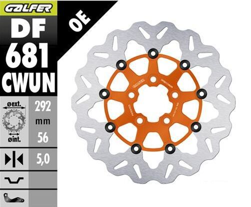 Tarcza hamulcowa GALFER WAVE OR 292MM HARLEY FLD