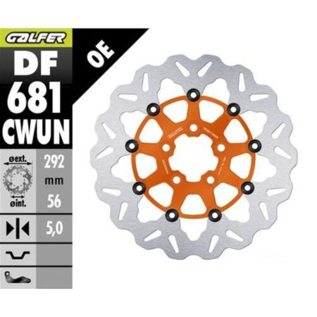 Tarcza hamulcowa GALFER WAVE OR 292MM HARLEY FLD