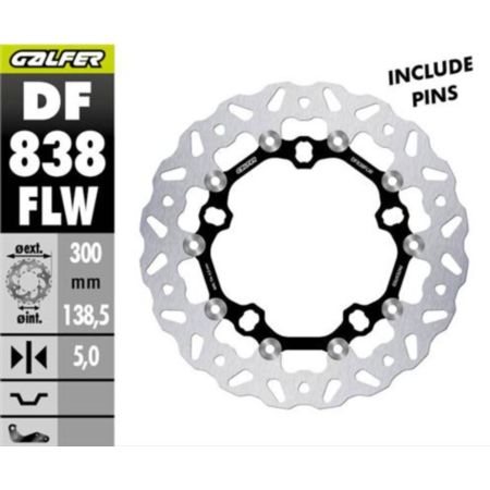 Tarcza hamulcowa GALFER WAVE 300MM HARLEY FLHR
